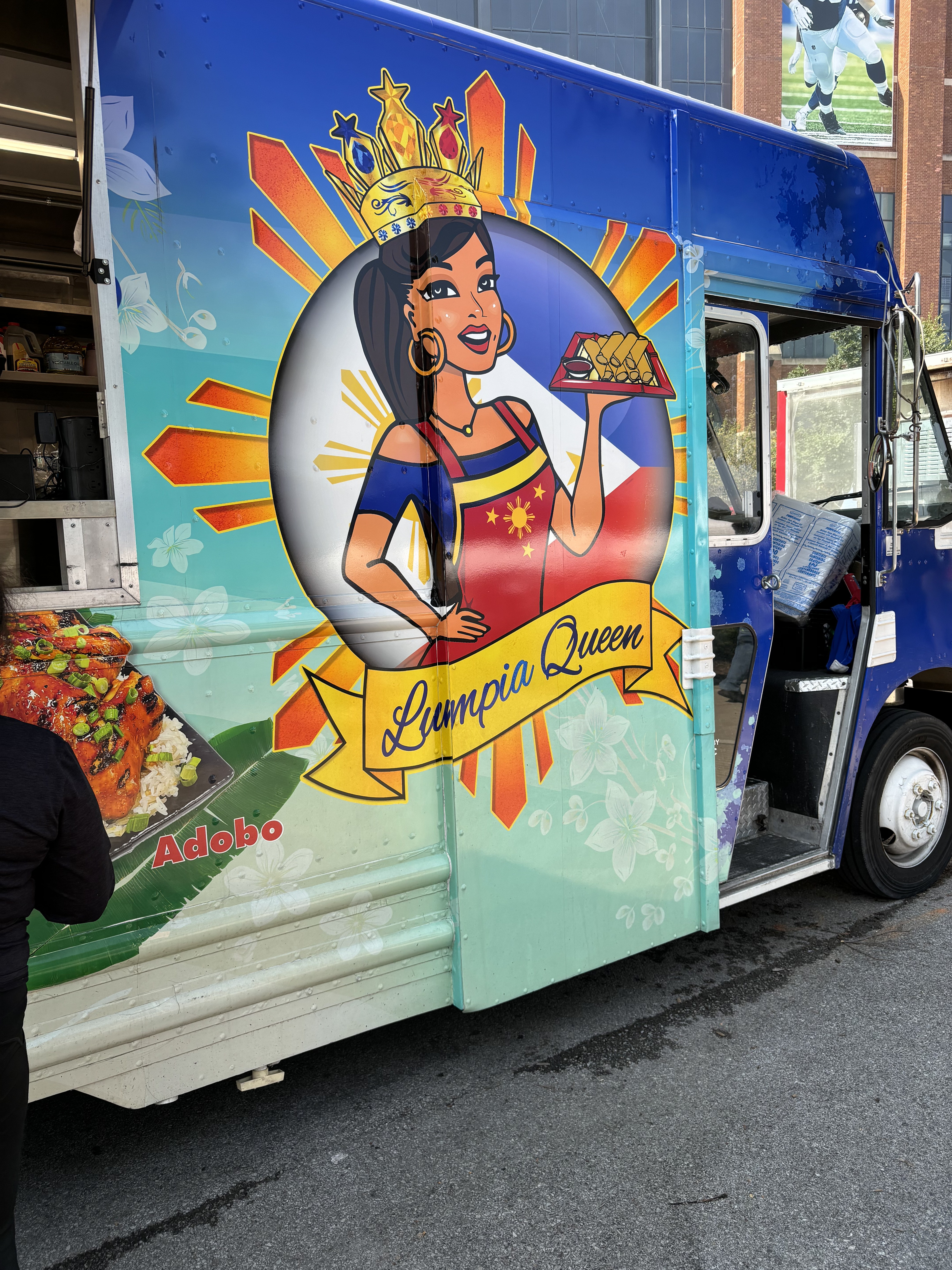 A photo of the side of the Lumpia Queen food truck