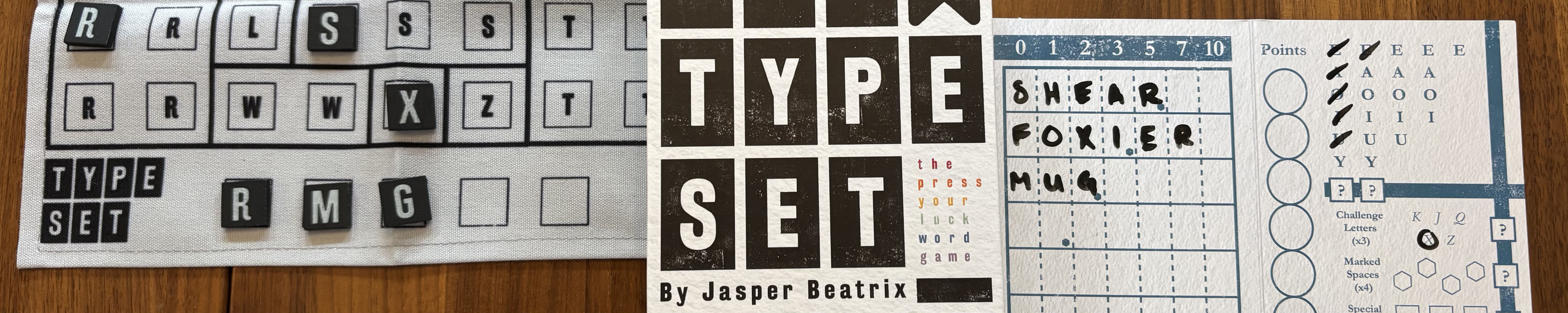 Banner showing some components of Typeset
